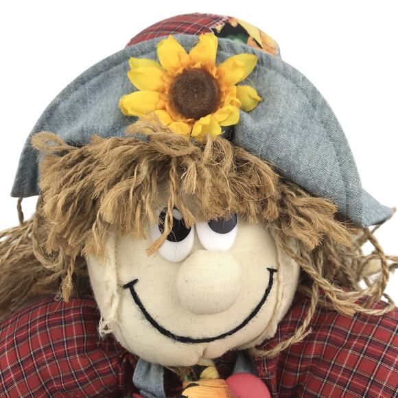Vintage Joelson Patches The Friendly Scarecrow Plush 22.5" Stuffed Decor 1996 - Picture 2 of 6
